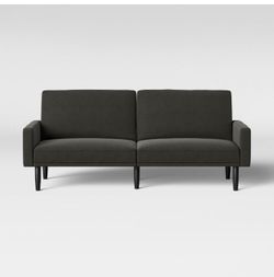 Futon Sofa with Arms Dark Gray- Room Essentials