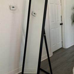 Black Full Body Mirror With Stand 