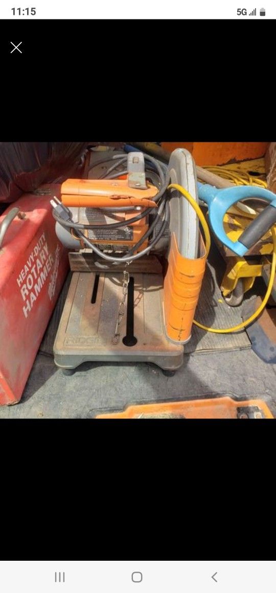 RIDGID METAL CHOP SAW, CM14500, 14 INCH SEE PICTURES. EXCELLENT WORKING CONDITION,