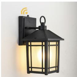 Outdoor Wall Lantern with Light Sensor, Waterproof Front Door / Garden Lamp, 110V E27