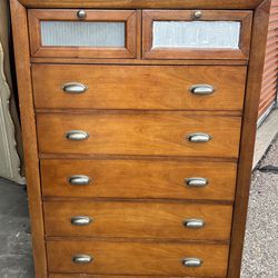 solid wood 7 drawers dresser tall chest brown L38”*D17”*H56”(address in description)