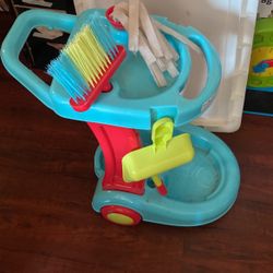 Pretending Cleaning 🧹 🧼 Little Cart For Kids Used Once 