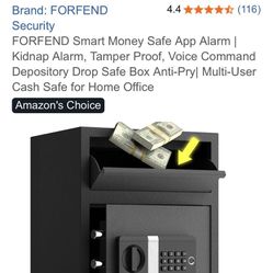 FORFEND Smart Money Safe App Alarm | Kidnap Alarm, Tamper Proof, Voice Command Depository Drop Safe 