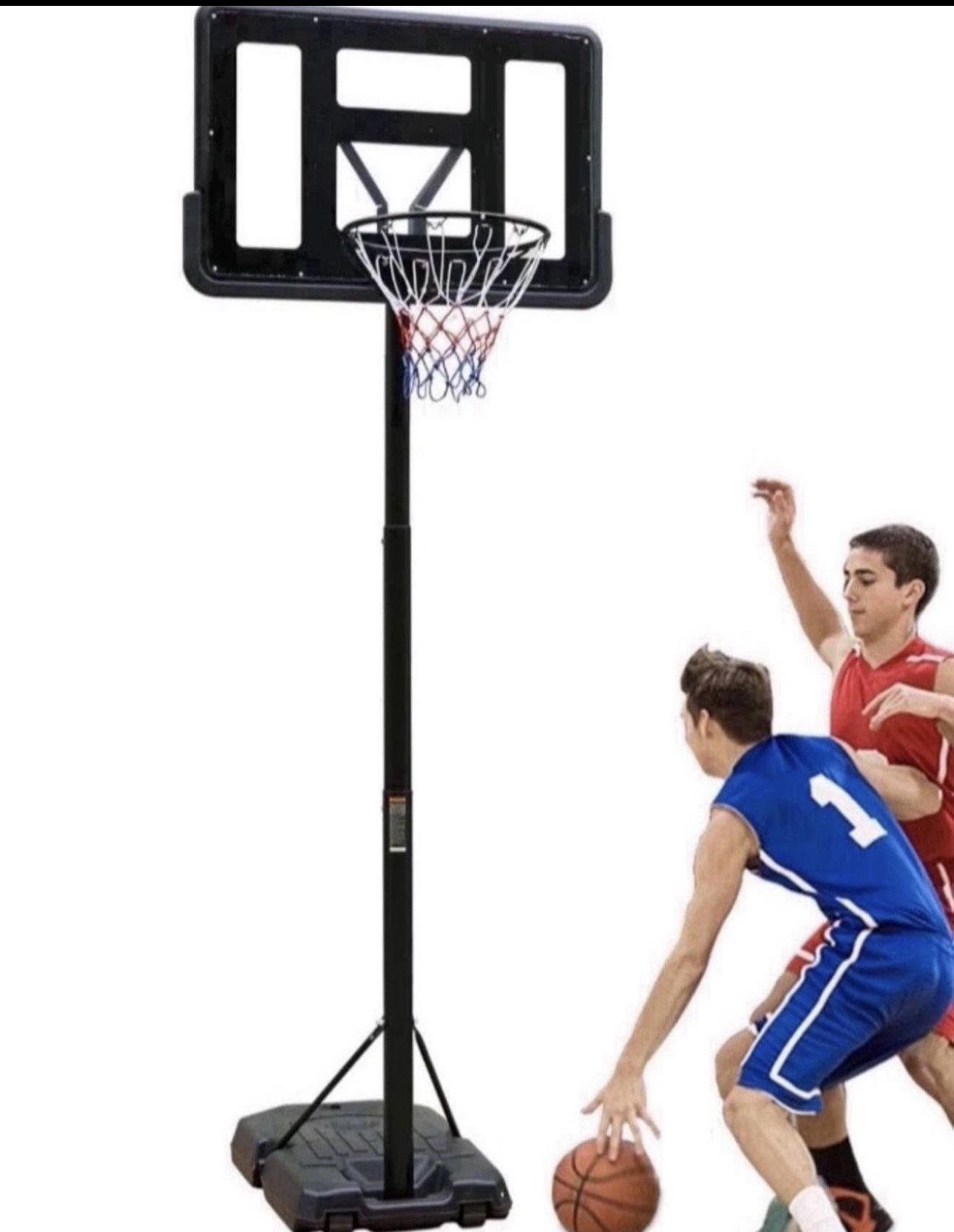 Portable Basketball Hoop Height Adjustable Basketball Hoop Stand 6.6ft - 10ft with 44 Inch Backboard