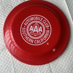 Vintage Automobile Club of Southern California AAA Red Frisbee Flying Disc Promo