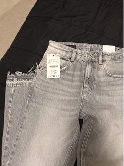 Zara Gray Flared Jeans