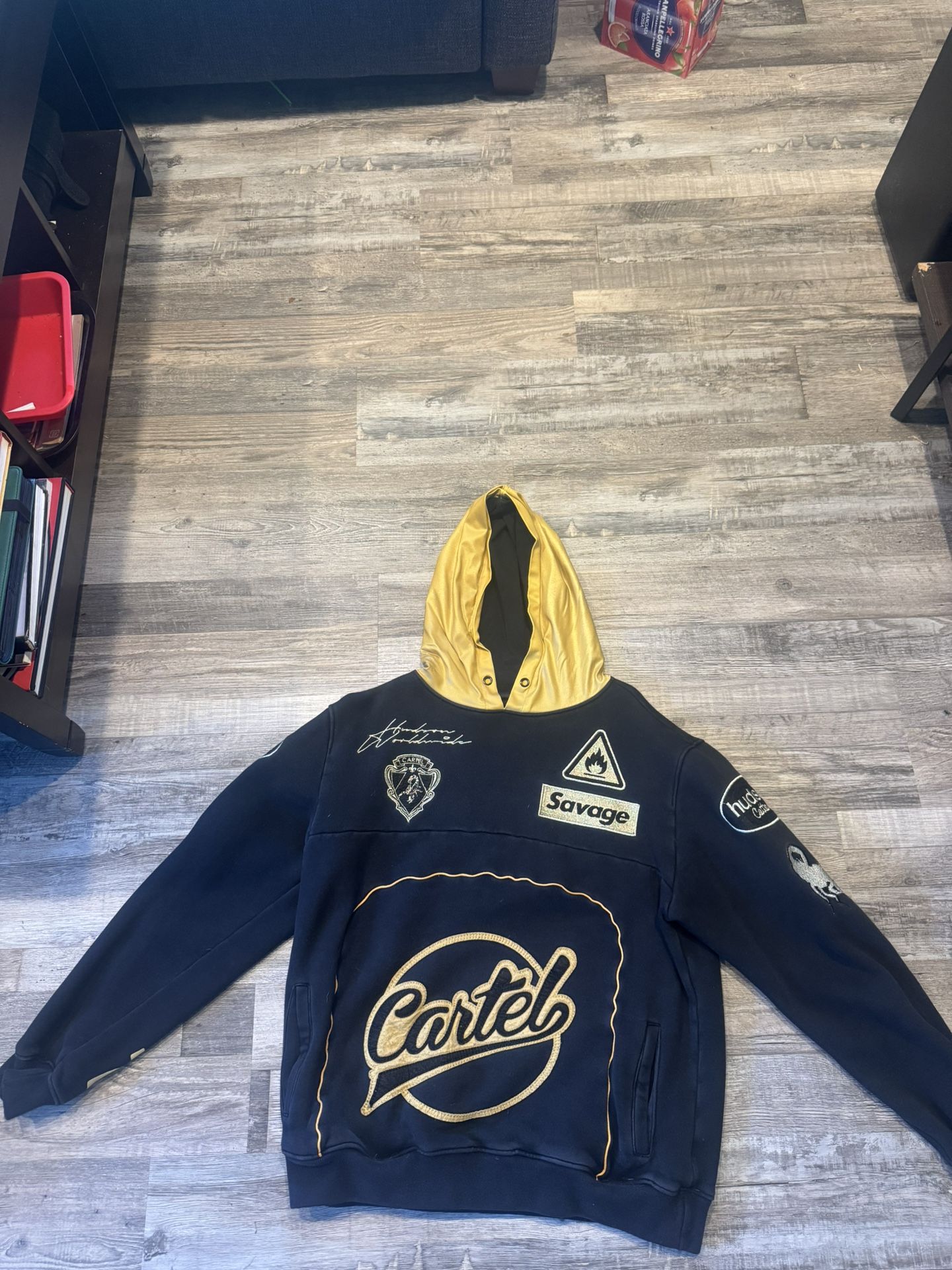 Black and yellow Cartel Hudson hoodie