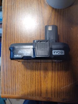 RYOBI 18V LITHIUM BATTERY