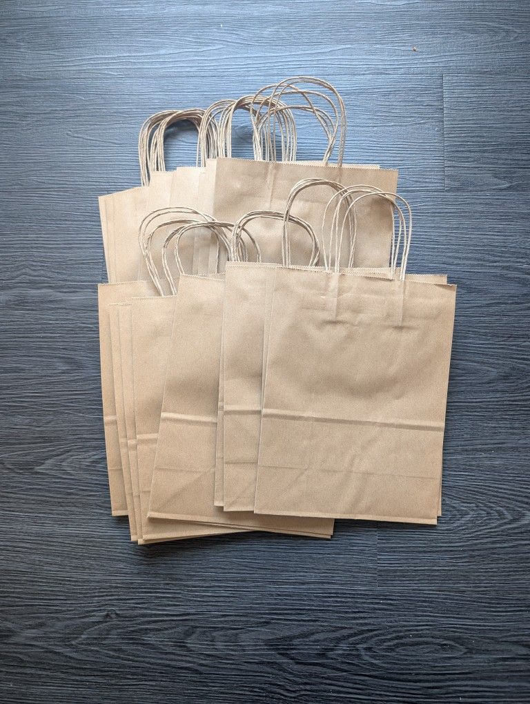 Kraft Gift Bags With Handles - Paper - Party Favors - Weddings - Showers