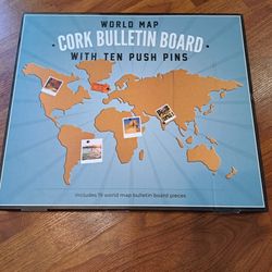 World Map Bulletin Board 