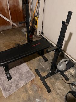 Bench press rack and bench