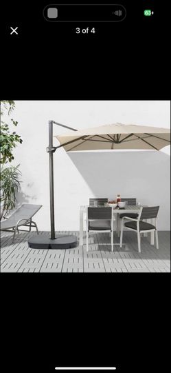 IKEA Large Outdoor Umbrella And Base