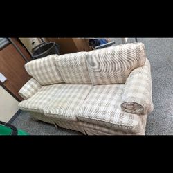 Couch And Matching Chair Only $50. For The Set. Includes Extra Fabric If You Want To Cover Another Chair