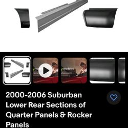 2000-2006 Suburban and Yukon XL Rocker and Quarter Panels