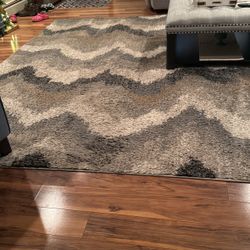 8 By 10 Area Rug Grey, Beige, Off White 