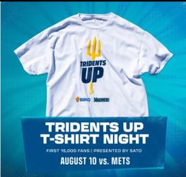 2024 Tridents Up T-Shirt Seattle Mariners All Sizes Available SGA 8/10