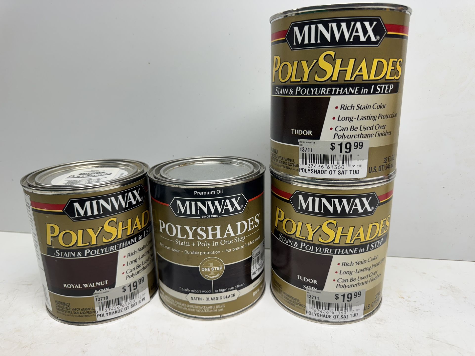 New Minwax Satin Stain. Only Quantities You See Here. $8 Each. Must Pick Up