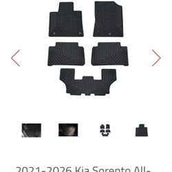 Kia Sorrento All-Weather Mats + Cargo Tray