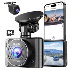 4K/1080p Dash Camera Front and Rear