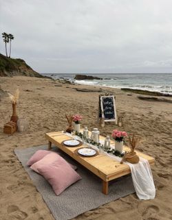 Beach picnic table boho date