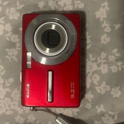 Red Kodak, Digital Camera With Sd Card In Inside!