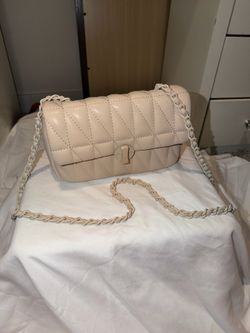 Cream Quilted Shoulder Bag