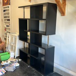 Black Wooden Modern Bookshelf 