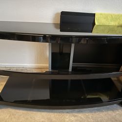 Tv Stand With Black Glass
