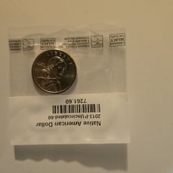 Uncirculated 2013 P Sacagawea dollar