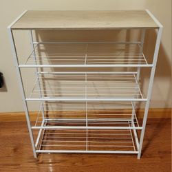 4-Tier Wire Shelf Shoe Rack. New, never used