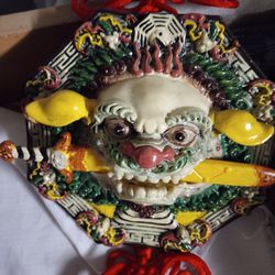 Porcelain Asian Spirit Mask 