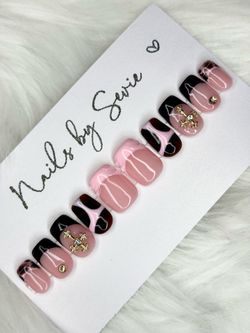 Nails by Sevie 10pc Acrylic Press-Ons Set with Application Kit Included $20