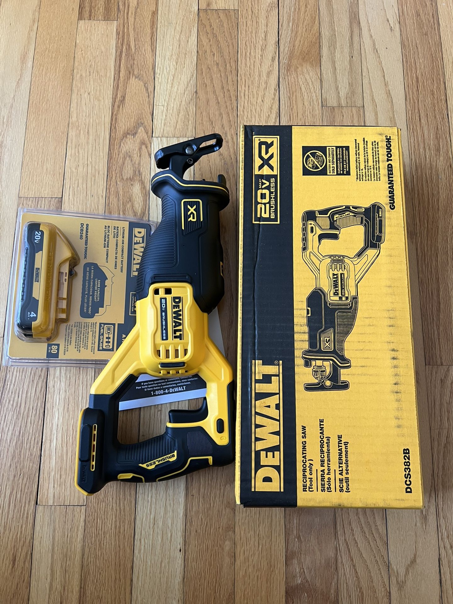 *NEW* Dewalt 20V XR Brushless Sawzall and 4.0Ah battery