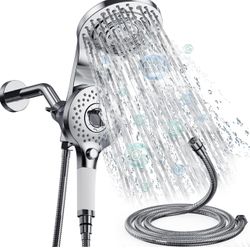 Brandnew  2 IN 1 Anti Clogging High Pressure Magnetic Shower Heads With Handheld Spray Combo And Shower Faucet Set Up 8 Spray Modes, Detachable Dual S