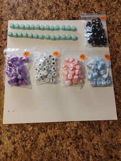 silicone letters $2 a pack
