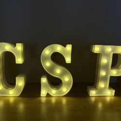 Light Up Letters C,S, and P LED