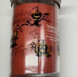 Yankee Candle Signature Tumbler Candles (Large 2 Wick & 3 Wick Candle) (Blood Orange Pumpkin, 20 OZ) Halloween Theme 