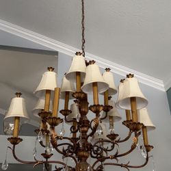 Vintage Bronze Chandelier 