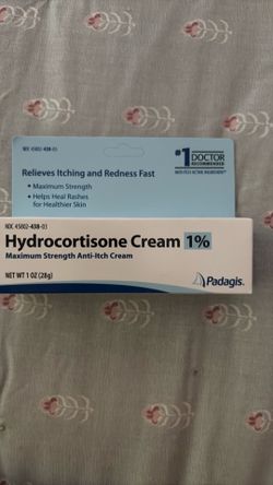 Hydrocortisone cream, one percent maximum strength, anti-itch cream