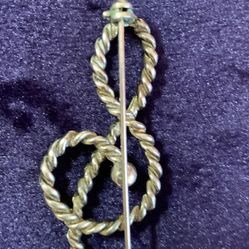 Sterling Silver Musical Note Pin