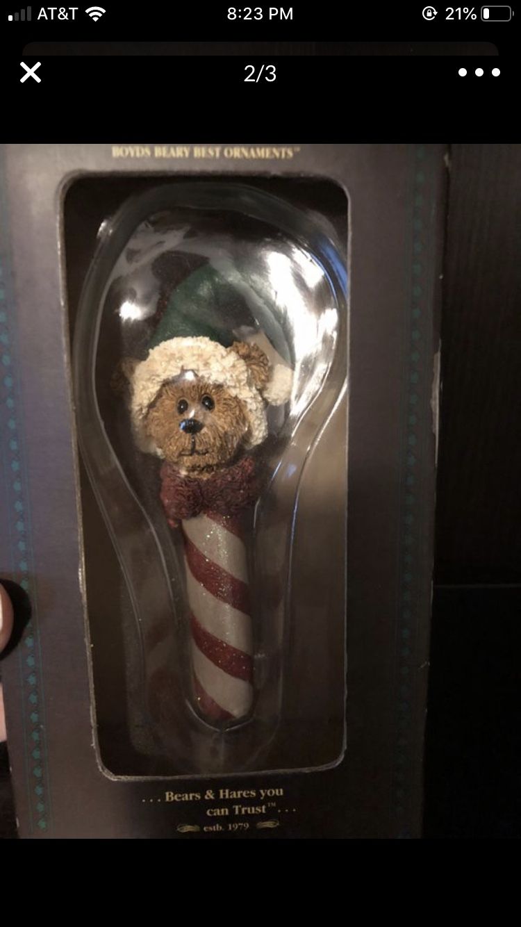 2 brand new Boyd’s bear ornaments