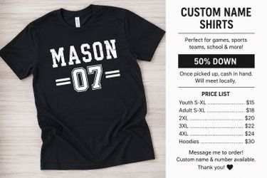 Custom Shirts – Names, Sports & Team Shirts
