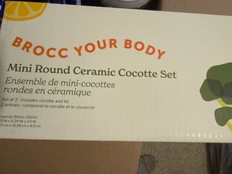 Brocc Your Body Mini Round Ceramic Cocotte Set