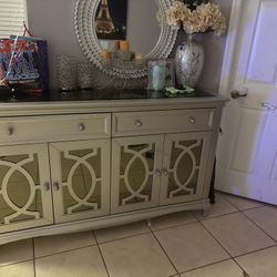 Buffet Table And Matching Dining Table For Sale