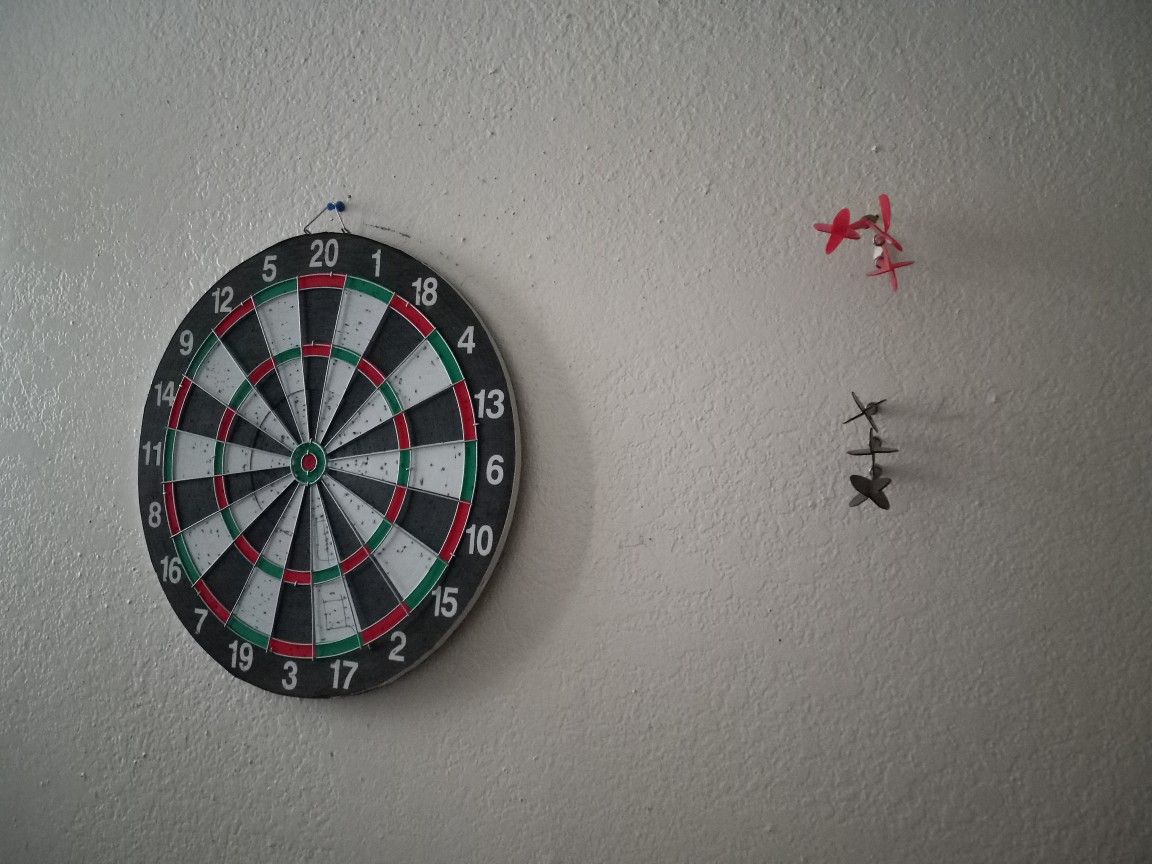 Dartboard With Darts