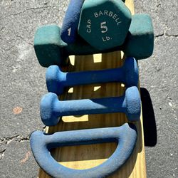 Dumbbells 3 Sets 1,1 And 5 Pound