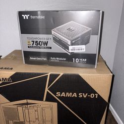 Power Supply And Pc Computer Case Black 