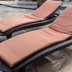 Beautiful 😍 Pacific Chaise Lounge Chairs With Elegant Added Cushions Pool Deck Spa Balcony Lawn Yard Dock Boat 