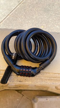 Kryptonite combination cable bike lock . 4 ft flexible heavy duty cable.