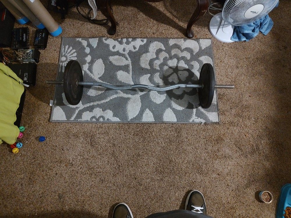 Curl Bar With 50 Pounds Hercules Weight's By York